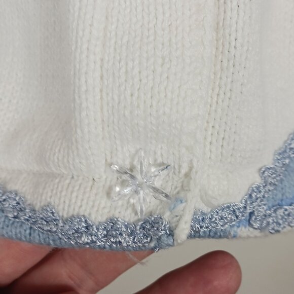 Storybook Knits Christmas, Holiday Cardigan Sweater, Ornaments & Ribbon, Size M - Picture 11 of 16